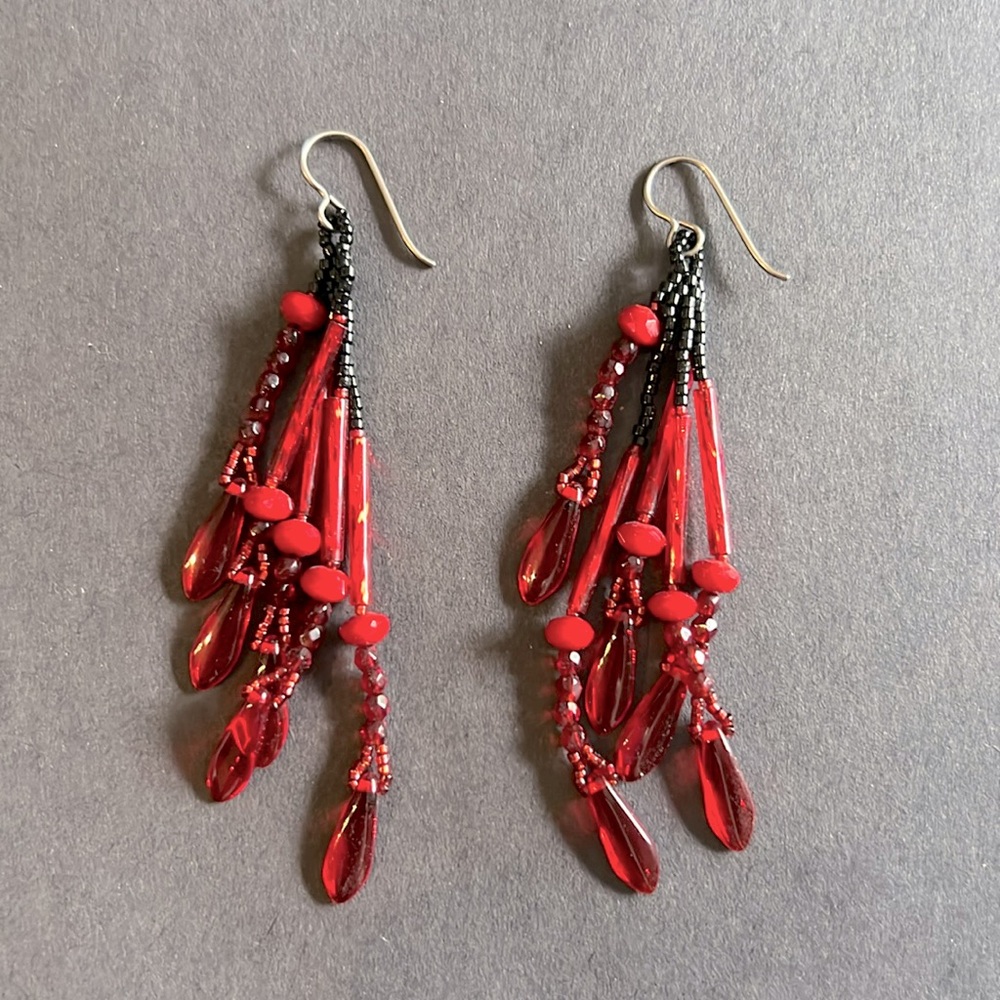 Beaded Dangly Earrings